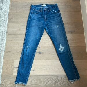 Madewell 9” High Rise Skinny: Destructed-Hem Edition